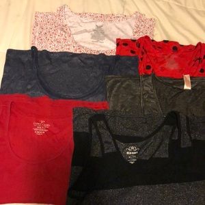 Six tank tops sizes XL and 2XL